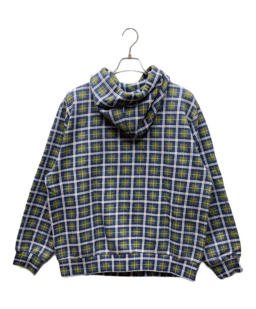SPECIAL GUEST（スペシャルゲスト）Special Guest (スペシャルゲスト) G CHECK HOODIE チェックパーカー ブルー×グリーン サイズ:XLの古着・服飾アイテム