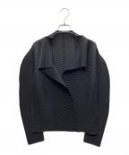ISSEY MIYAKE meイッセイ ミヤケ ミー）の古着「プリーツカーディガン」｜ブラック