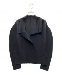 ISSEY MIYAKE me（イッセイ ミヤケ ミー）の古着「プリーツカーディガン」｜ブラック