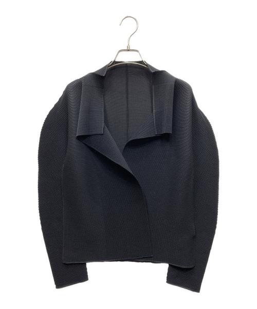 ISSEY MIYAKE me（イッセイ ミヤケ ミー）ISSEY MIYAKE me (イッセイ ミヤケ ミー) プリーツカーディガン ブラック サイズ:Freeの古着・服飾アイテム