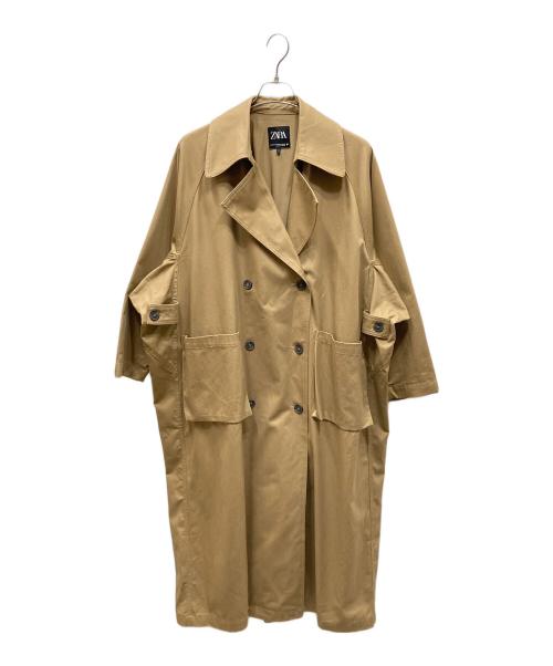 ZARA（ザラ）ZARA (ザラ) ビッグポケットロングコート ブラウン サイズ:SIZE XS-Sの古着・服飾アイテム