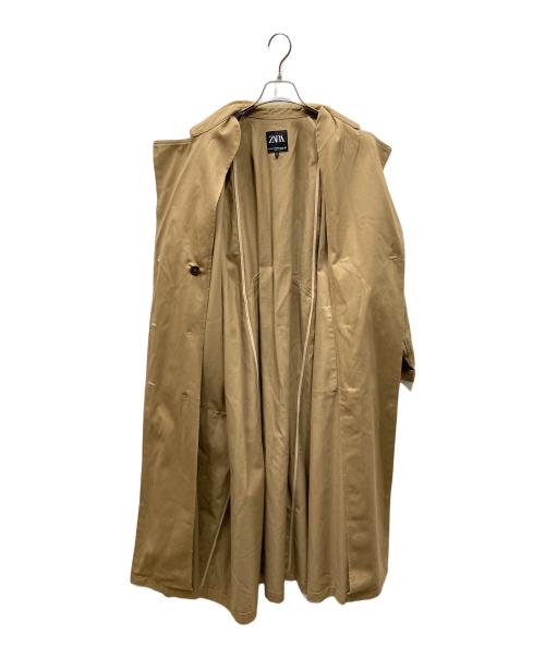 ZARA（ザラ）ZARA (ザラ) ビッグポケットロングコート ブラウン サイズ:SIZE XS-Sの古着・服飾アイテム