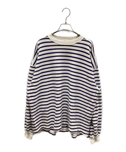 REMI RELIEF（レミレリーフ）REMI RELIEF (レミレリーフ) ボーダーカットソー アイボリー×ネイビー サイズ:SIZE Freeの古着・服飾アイテム
