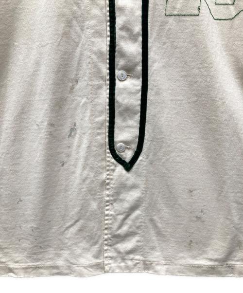 SWJP（エスダブリュージェーピー）SWJP (エスダブリュージェーピー) SAGECREEK Baseball Shirt セージクリークベースボールシャツ アイボリー×グリーン サイズ:Mの古着・服飾アイテム