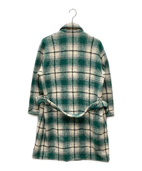 UNUSED（アンユーズド）UNUSED (アンユーズド) チェックガウンコート グリーンの古着・服飾アイテム