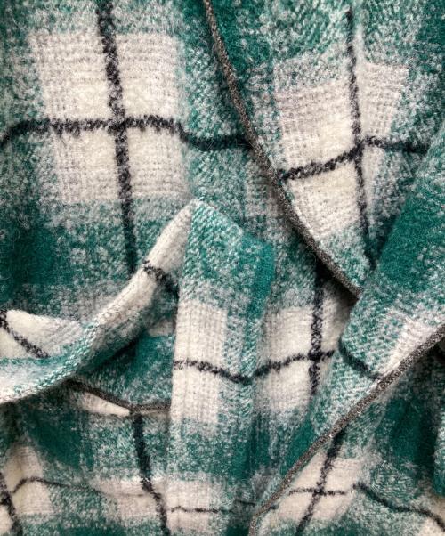 UNUSED（アンユーズド）UNUSED (アンユーズド) チェックガウンコート グリーンの古着・服飾アイテム