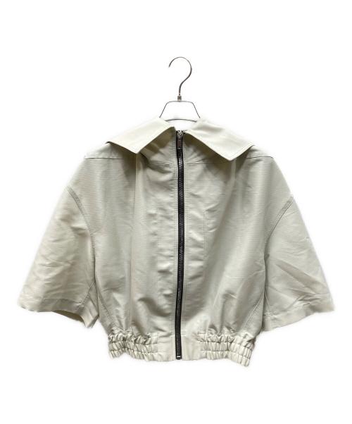 RICK OWENS（リックオウエンス）RICK OWENS (リックオウエンス) クロップド フーデッド ジャケット グレー サイズ:SIZE 40の古着・服飾アイテム