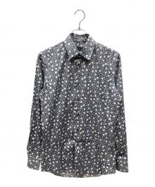 PRADA（プラダ）の古着「スタープリントL/Sシャツ」｜グレー×ホワイト