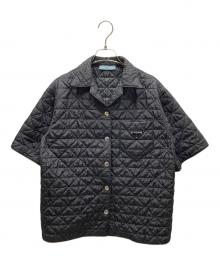 PRADA（プラダ）の古着「Re-Nylon キルティング シャツ」｜ブラック