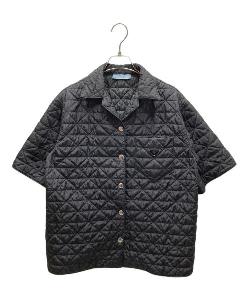 PRADA（プラダ）PRADA (プラダ) Re-Nylon キルティング シャツ ブラック サイズ:SIZE 36の古着・服飾アイテム