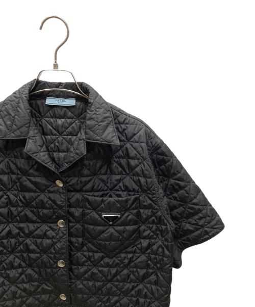 PRADA（プラダ）PRADA (プラダ) Re-Nylon キルティング シャツ ブラック サイズ:SIZE 36の古着・服飾アイテム