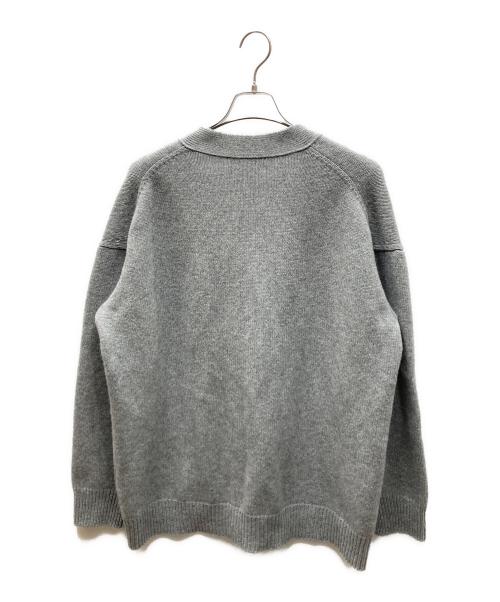L'appartement（アパルトモン）L'Appartement (アパルトモン) Hello Bonjour カシミヤ混Vネックカーディガン グレー サイズ:SIZE Freeの古着・服飾アイテム