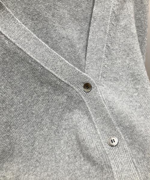 L'appartement（アパルトモン）L'Appartement (アパルトモン) Hello Bonjour カシミヤ混Vネックカーディガン グレー サイズ:SIZE Freeの古着・服飾アイテム