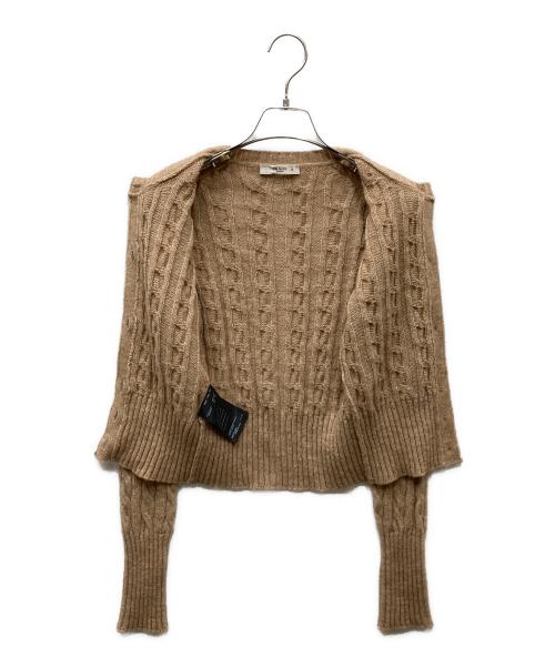 PRADA（プラダ）PRADA (プラダ) ケーブルニットカーディガン ブラウン サイズ:36の古着・服飾アイテム