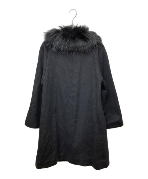 ADORE（アドーア）ADORE (アドーア) ファー付カシミヤウールブレンドコート ブラック サイズ:SIZE 36の古着・服飾アイテム