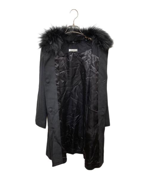 ADORE（アドーア）ADORE (アドーア) ファー付カシミヤウールブレンドコート ブラック サイズ:SIZE 36の古着・服飾アイテム