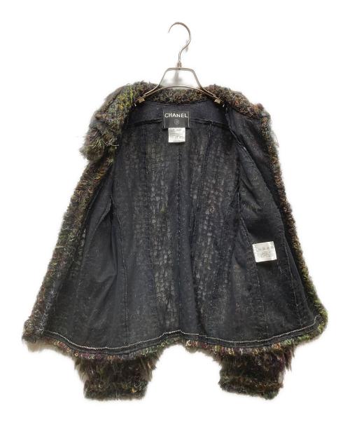 CHANEL（シャネル）CHANEL (シャネル) 2003AW ツイードジャケット ブラック サイズ:42の古着・服飾アイテム