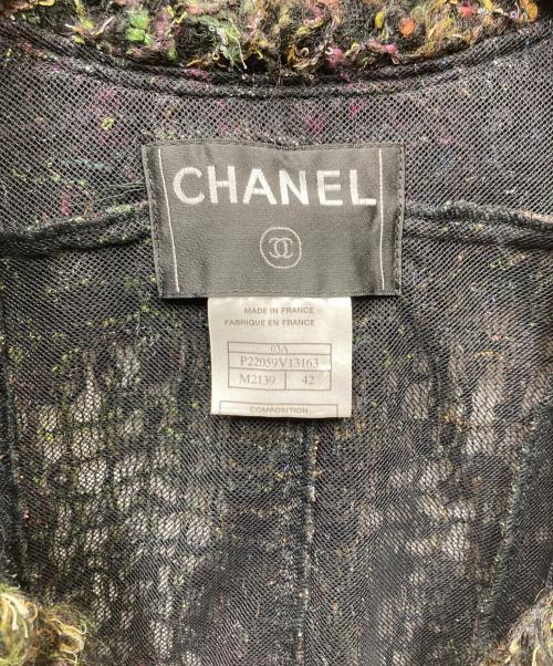 CHANEL（シャネル）CHANEL (シャネル) 2003AW ツイードジャケット ブラック サイズ:42の古着・服飾アイテム