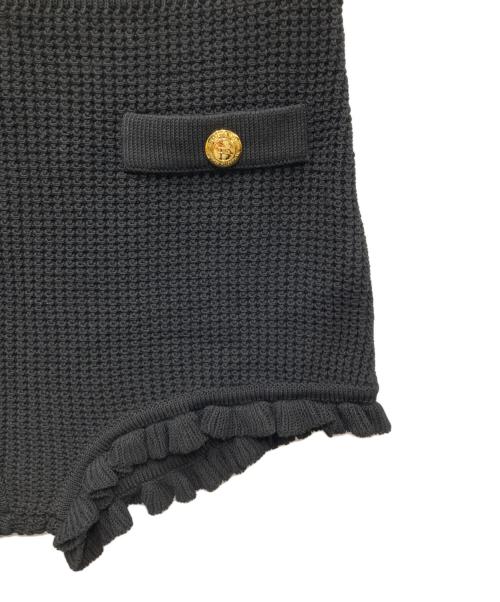 ELISABETTA FRANCHI（エリザベッタフランキ）ELISABETTA FRANCHI (エリザベッタフランキ) 金釦 ニットショートパンツ ブラック サイズ:44の古着・服飾アイテム