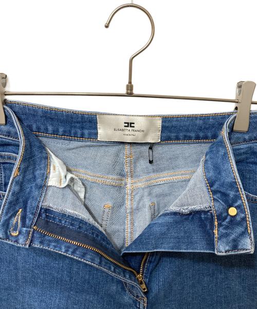 ELISABETTA FRANCHI（エリザベッタフランキ）ELISABETTA FRANCHI (エリザベッタフランキ) 金釦デニムパンツ ブルー サイズ:SIZE 31の古着・服飾アイテム