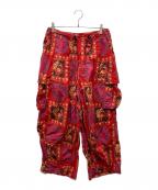 Needlesニードルズ）の古着「H.D. Pants - Batik  バティック柄 カーゴパンツ」｜レッド