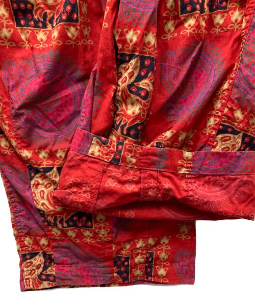 Needles（ニードルズ）Needles (ニードルズ) H.D. Pants - Batik  バティック柄 カーゴパンツ レッド サイズ:Mの古着・服飾アイテム