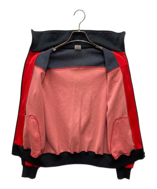 adidas（アディダス）adidas (アディダス) トレフォイルトラックジャケット レッド×ブラック サイズ:4の古着・服飾アイテム