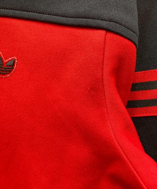 adidas（アディダス）adidas (アディダス) トレフォイルトラックジャケット レッド×ブラック サイズ:4の古着・服飾アイテム