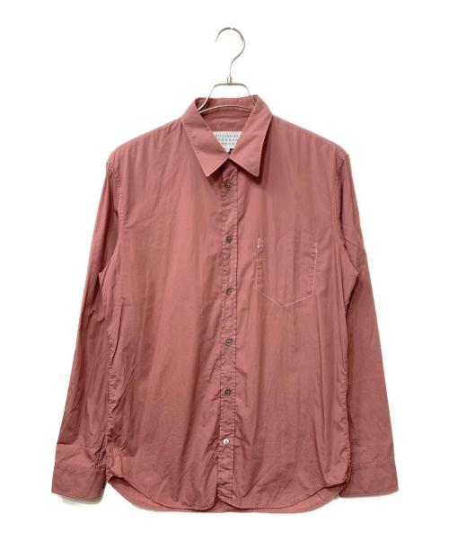 Maison Margiela（メゾンマルジェラ）Maison Margiela (メゾンマルジェラ) SLIM FIT POPLIN SHIRT ガーメントダイ コットンポプリン スリムシャツ ピンク サイズ:SIZE 41の古着・服飾アイテム