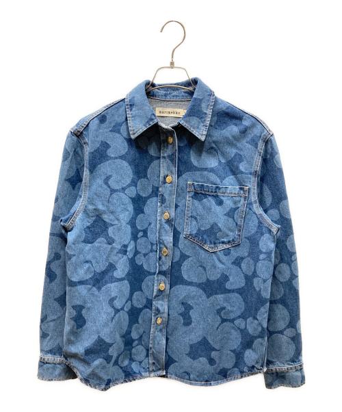 marimekko（マリメッコ）marimekko (マリメッコ) Vaihe Keidas Shirt ヴァイヘ ケイダス シャツ ブルー サイズ:SIZE 36の古着・服飾アイテム