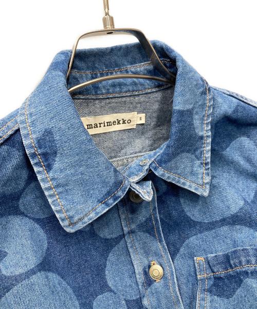marimekko（マリメッコ）marimekko (マリメッコ) Vaihe Keidas Shirt ヴァイヘ ケイダス シャツ ブルー サイズ:SIZE 36の古着・服飾アイテム