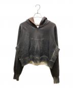 SUBLATIONSサブレーションズ）の古着「CRACKING COATED PARKA クラッキングコーテッドパーカ」｜ブラック