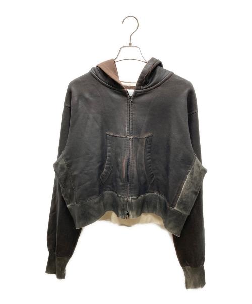 SUBLATIONS（サブレーションズ）SUBLATIONS (サブレーションズ) CRACKING COATED PARKA クラッキングコーテッドパーカ ブラック サイズ:SIZE 0の古着・服飾アイテム