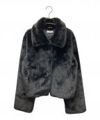 Knuth Marfクヌースマーフ）の古着「point collar fur coat ヌースマーフ ポイントカラー ファーコートジャケット」｜ブラック