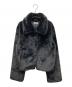 Knuth Marf（クヌースマーフ）の古着「point collar fur coat ヌースマーフ ポイントカラー ファーコートジャケット」｜ブラック