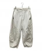 san san gearサンサンギア）の古着「TAPED BUTTON PANTS テープボタンパンツ」｜ベージュ