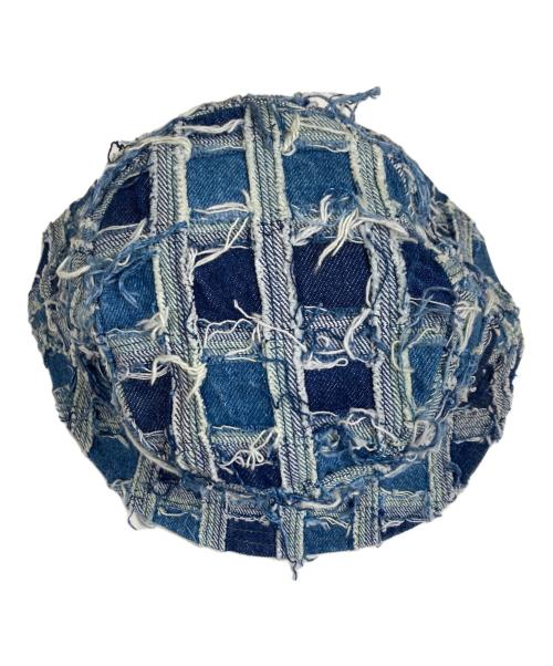 SUPREME（シュプリーム）Supreme (シュプリーム) Frayed Patchwork Denim Crucher デニムバケットハット ブルー サイズ:SMALL MEDIUMの古着・服飾アイテム