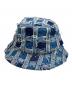Supreme（シュプリーム）の古着「Frayed Patchwork Denim Crucher デニムバケットハット」｜ブルー