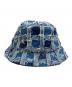 Supreme (シュプリーム) Frayed Patchwork Denim Crucher デニムバケットハット ブルー サイズ:SMALL MEDIUM：10000円