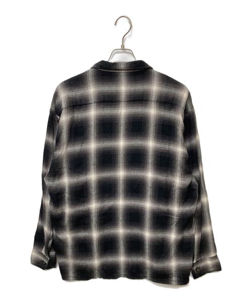 DAYDREAM（デイドリーム）DAYDREAM (デイドリーム) Ombre Check Open Collar Flannel Shirt Black オンブレ チェックシャツ ブラック×アイボリー サイズ:SIZE Lの古着・服飾アイテム