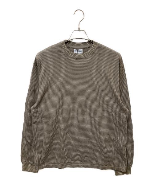 Yonetomi（ヨネトミ）Yonetomi (ヨネトミ) 95-262-059ボーダーカットソー グレー サイズ:SIZE 3の古着・服飾アイテム