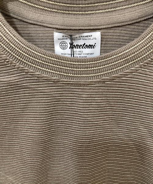 Yonetomi（ヨネトミ）Yonetomi (ヨネトミ) 95-262-059ボーダーカットソー グレー サイズ:SIZE 3の古着・服飾アイテム