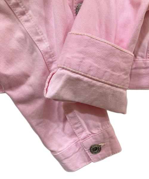 Aape BY A BATHING APE（エーエイプ バイ アベイシングエイプ）AAPE BY A BATHING APE (エーエイプ バイ アベイシングエイプ) ファー付き デニムジャケット ピンク サイズ:SIZE XXSの古着・服飾アイテム