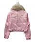 AAPE BY A BATHING APE (エーエイプ バイ アベイシングエイプ) ファー付き デニムジャケット ピンク サイズ:SIZE XXS：10000円