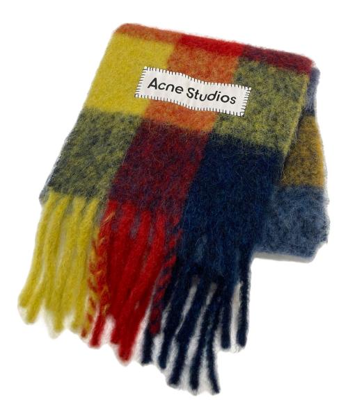 Acne studios（アクネ ストゥディオズ）ACNE STUDIOS (アクネ ストゥディオズ) モヘアチェックスカーフ マルチカラーの古着・服飾アイテム