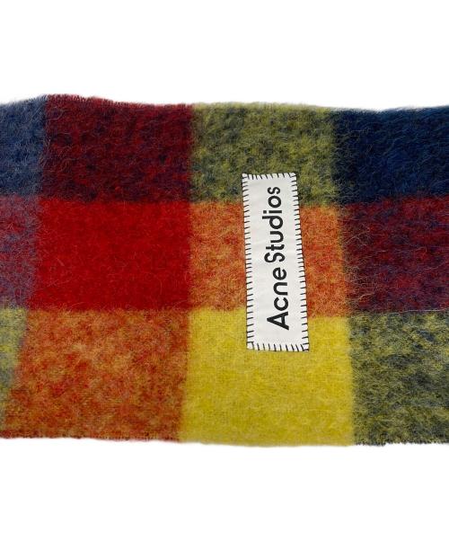 Acne studios（アクネ ストゥディオズ）ACNE STUDIOS (アクネ ストゥディオズ) モヘアチェックスカーフ マルチカラーの古着・服飾アイテム