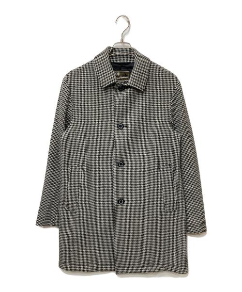 Traditional Weatherwear（トラディショナルウェザーウェア）Traditional Weatherwear (トラディショナルウェザーウェア) ステンカラーコート ホワイト×ブラック サイズ:SIZE40の古着・服飾アイテム