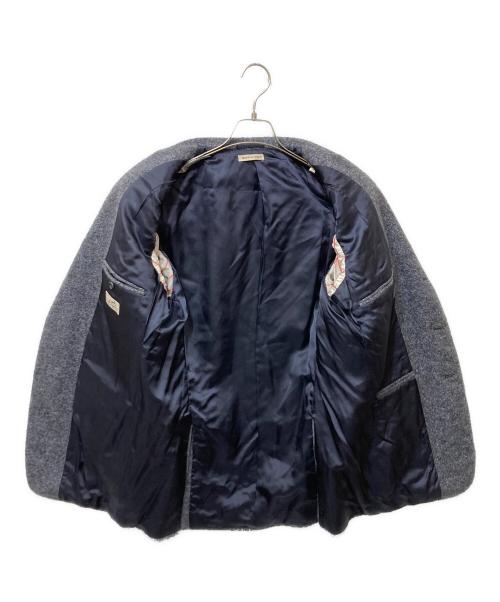 HERMES（エルメス）HERMES (エルメス) カシミヤテーラードジャケット ブルー サイズ:SIZE 52の古着・服飾アイテム