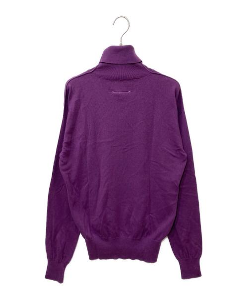 MM6 Maison Margiela（エムエムシックスメゾンマルジェラ）MM6 Maison Margiela (エムエムシックスメゾンマルジェラ) コットンカシミヤ タートルネックニット パープル サイズ:SIZE Mの古着・服飾アイテム