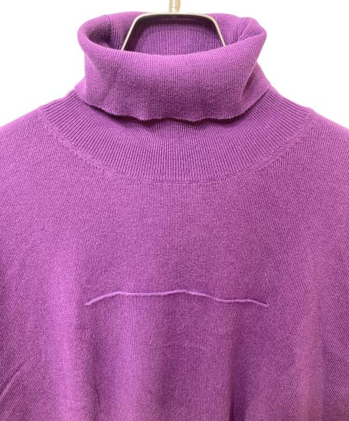 MM6 Maison Margiela（エムエムシックスメゾンマルジェラ）MM6 Maison Margiela (エムエムシックスメゾンマルジェラ) コットンカシミヤ タートルネックニット パープル サイズ:SIZE Mの古着・服飾アイテム